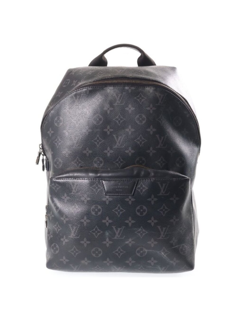 Louis Vuitton Monogram Eclipse Apollo Backpack Black Leather Silver